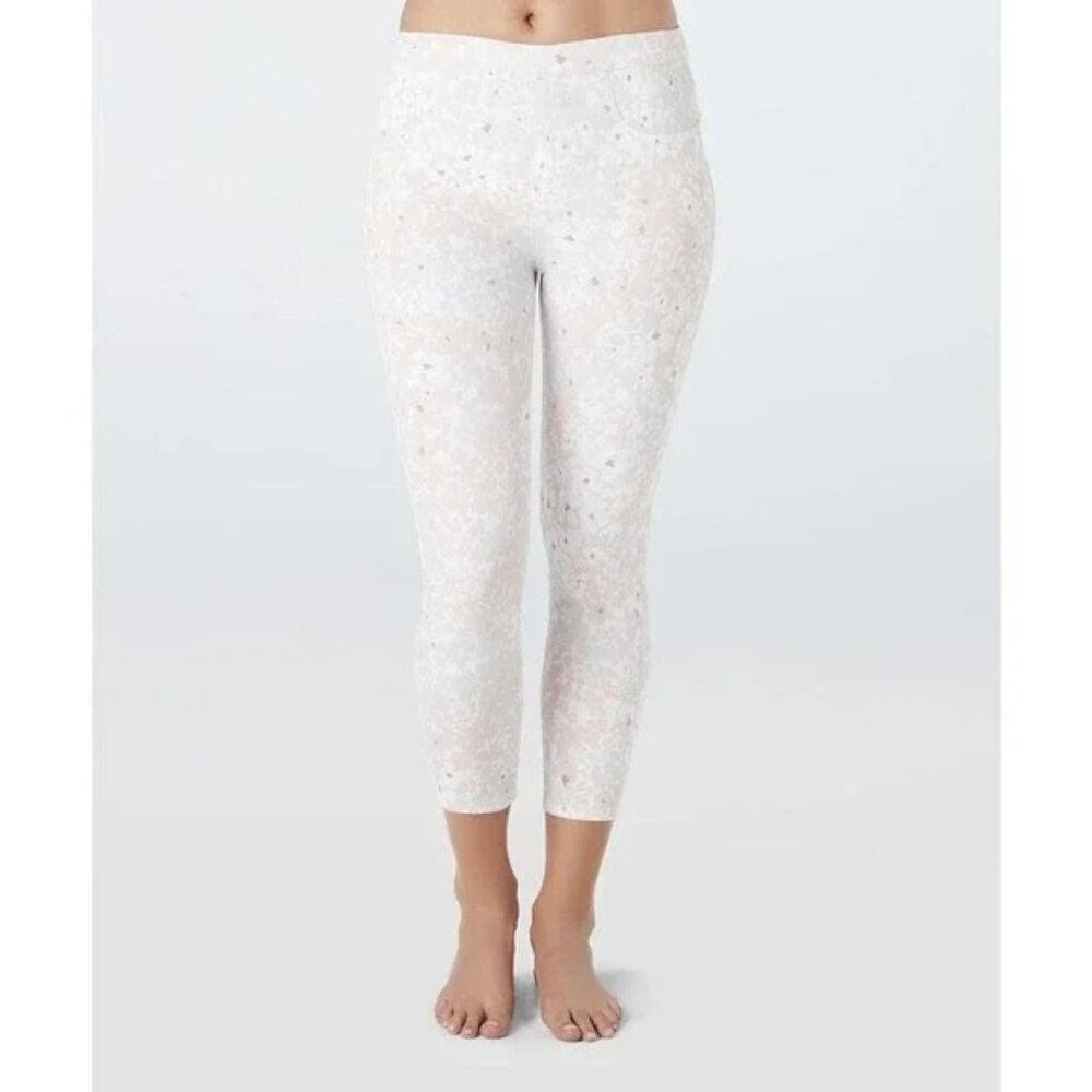 SPANX Floral Cropped Jean-ish Leggings Medium
